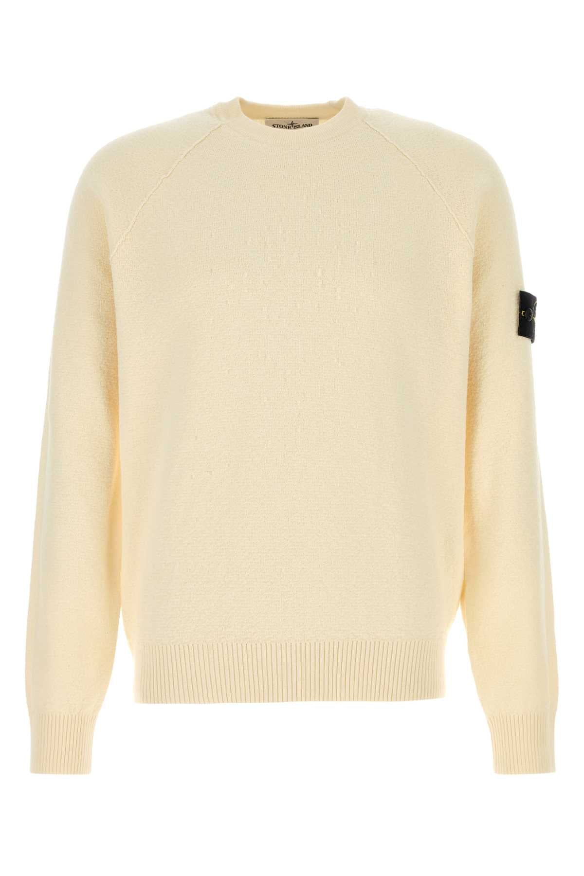 Stone Island Cotton Knit Sweater — Beige