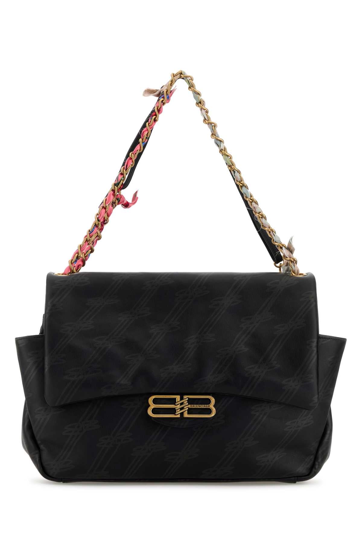 Balenciaga Chain Shoulder Bag — Black