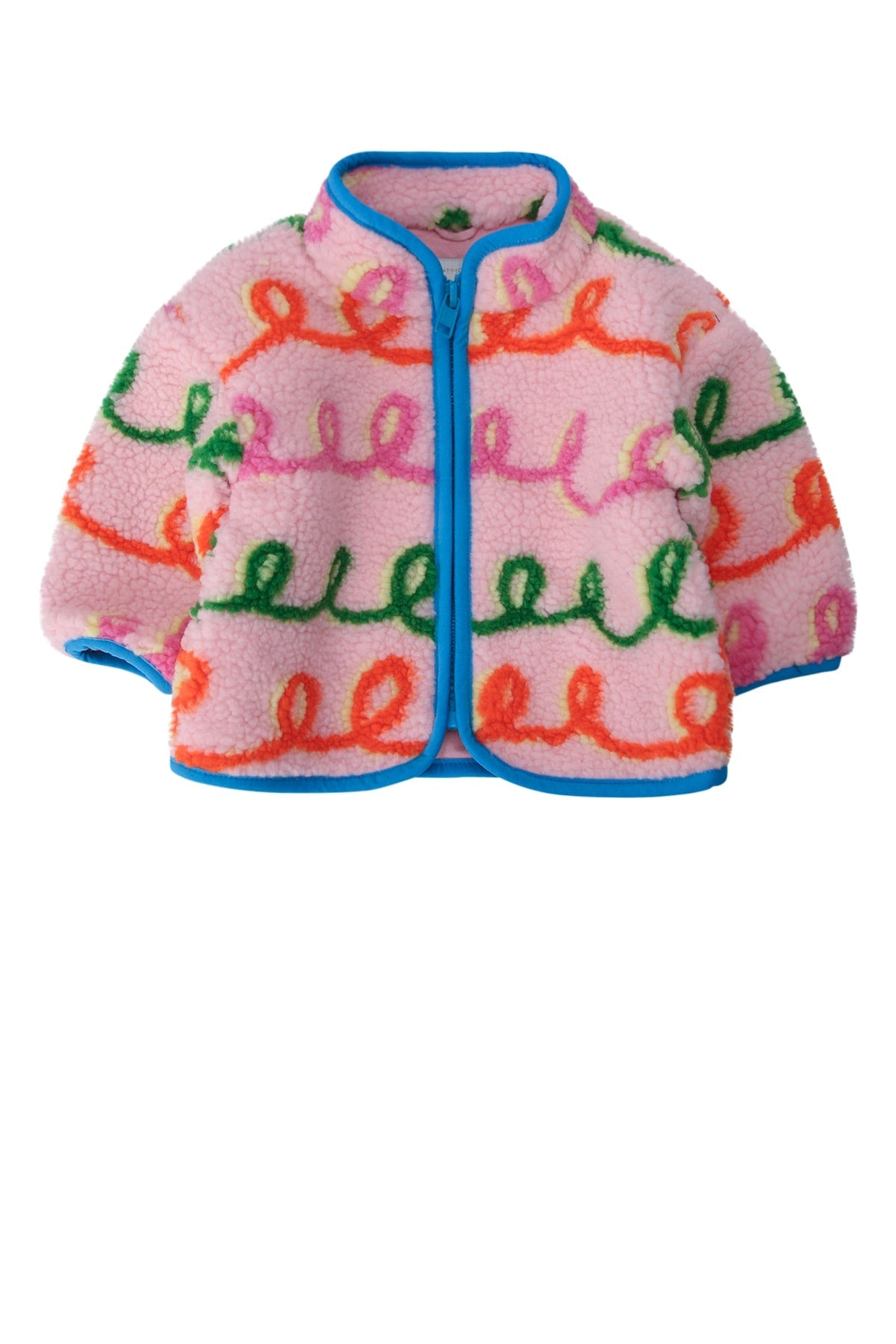 Stella Mccartney Kids Multicolor Embroidered Fleece Jacket — Pink