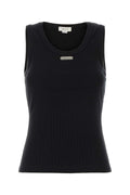 Alexander McQueen Stretch Cotton Tank Top — Black
