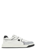 Valentino Garavani Nappa Leather Contrast Sneakers — White
