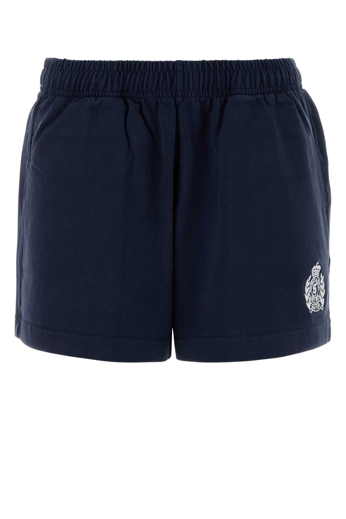 Sporty & Rich Crest Shorts — Navy