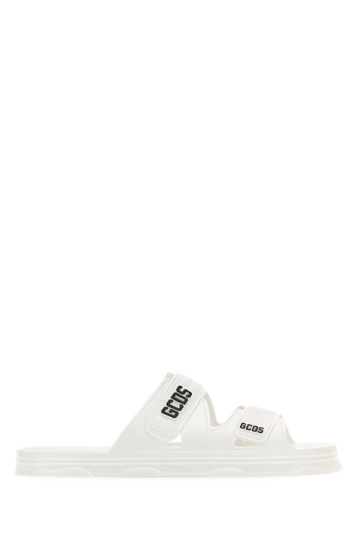 GCDS Rubber Slipper — White