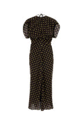 Marni Polka-Dot Silk Nylon Dress — Black