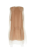 Prada Silk and Linen Voile Dress — Pink