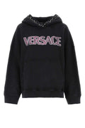 Versace Embroidered Logo Sweatshirt — Black
