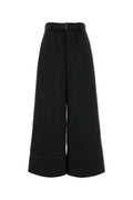 Sacai Wide-Leg Tailored Trousers — Black