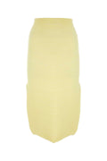 Bottega Veneta Stretch Cotton Blend Skirt — Yellow