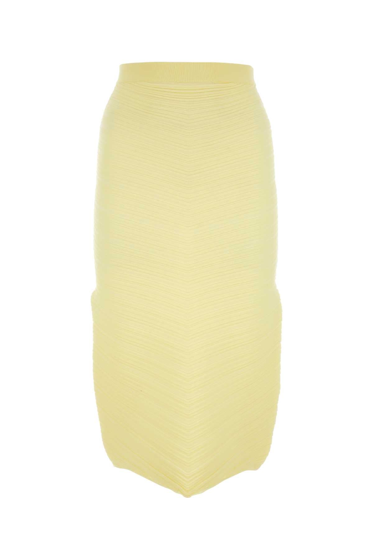 Bottega Veneta Stretch Cotton Blend Skirt — Yellow
