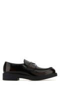 Prada Polished Leather Loafer — Brown