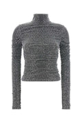 Dolce & Gabbana Sequin-Embellished Jersey Top — Silver