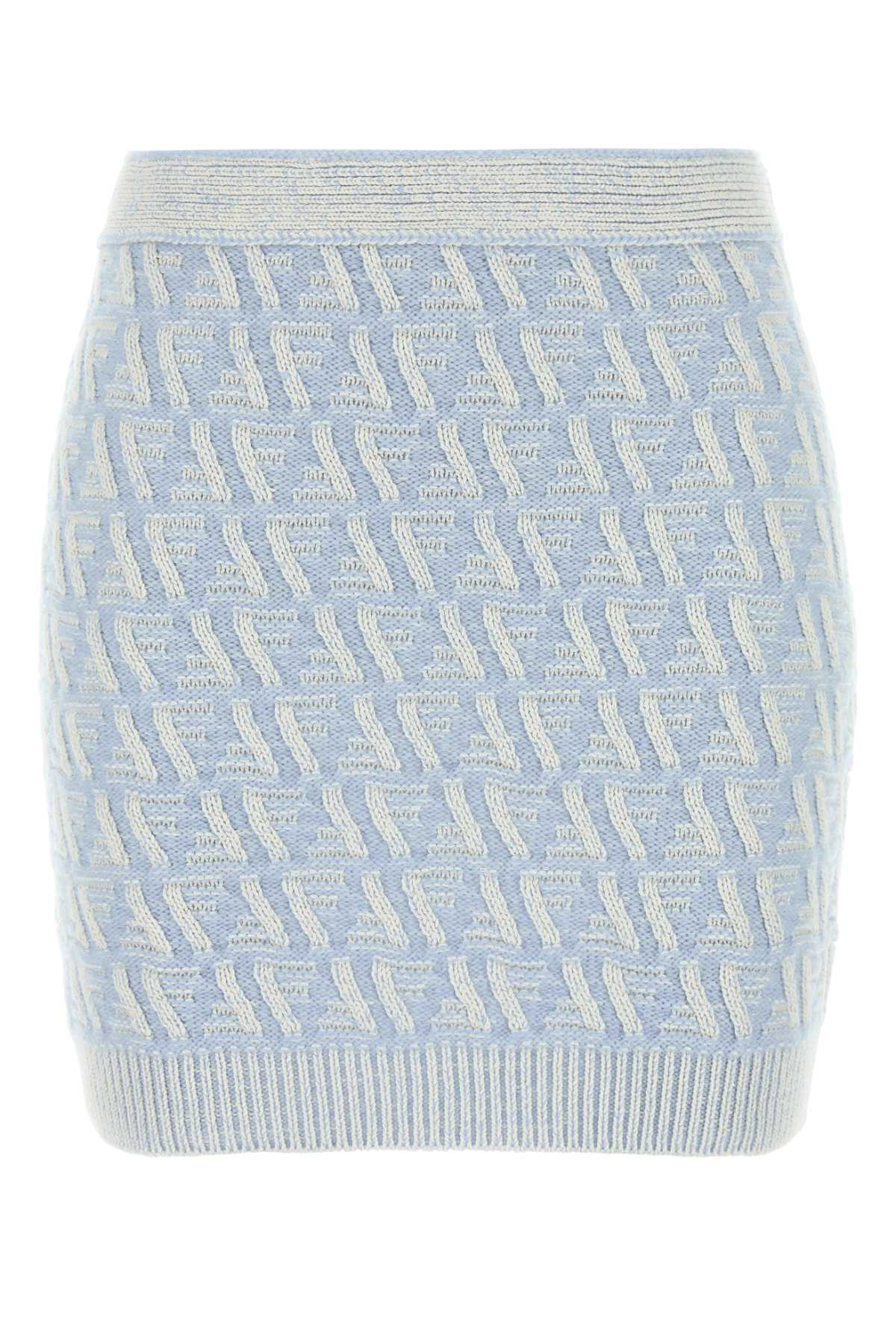 Fendi Cotton Mini Skirt — Blue