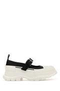 Alexander McQueen Two-Tone Leather and Rubber Ballet Flat — Black
