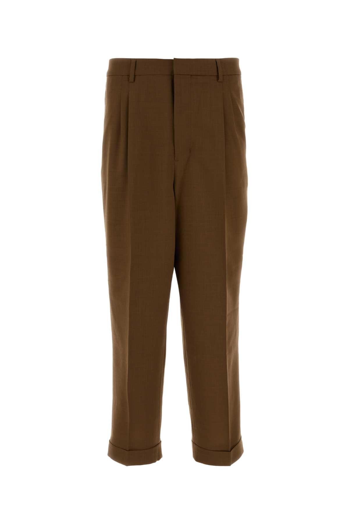 AMI Paris Carrot Trousers — Brown