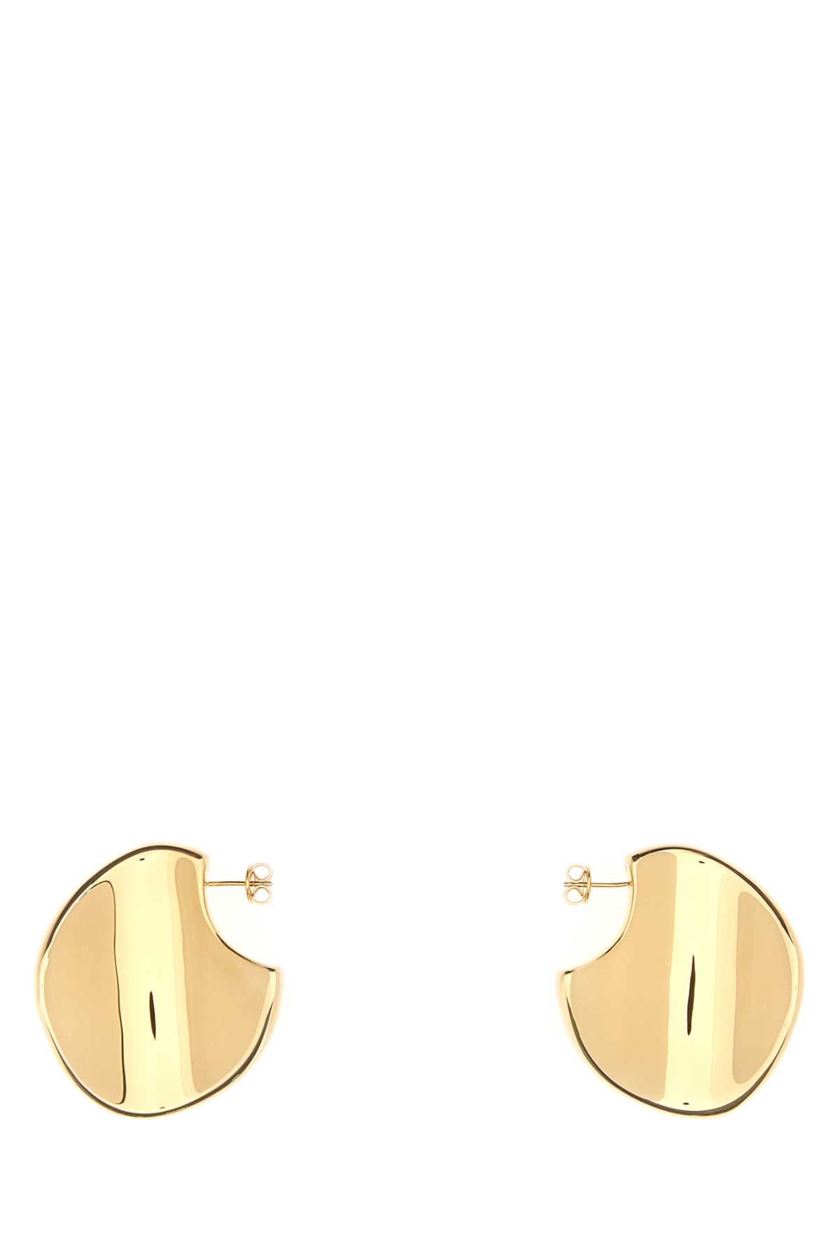 Bottega Veneta Large Disc Earrings — Gold