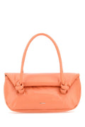 Jil Sander Knot Handle Calf Leather Shoulder Bag — Orange