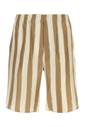 Fendi Silk Bermuda Shorts — Beige