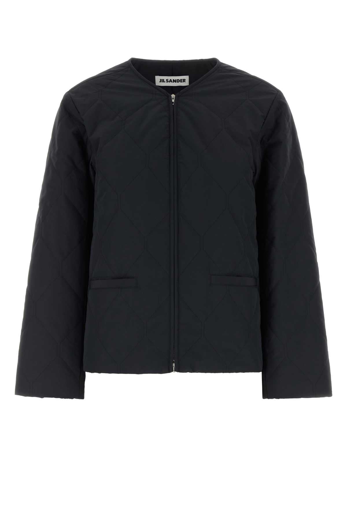 Jil Sander Quilted Polyester Down Jacket — Black