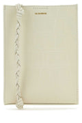 Jil Sander Crocodile-Embossed Calf Leather Shoulder Bag — Beige