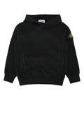 Stone Island Kids Sweater Hoodie — Black