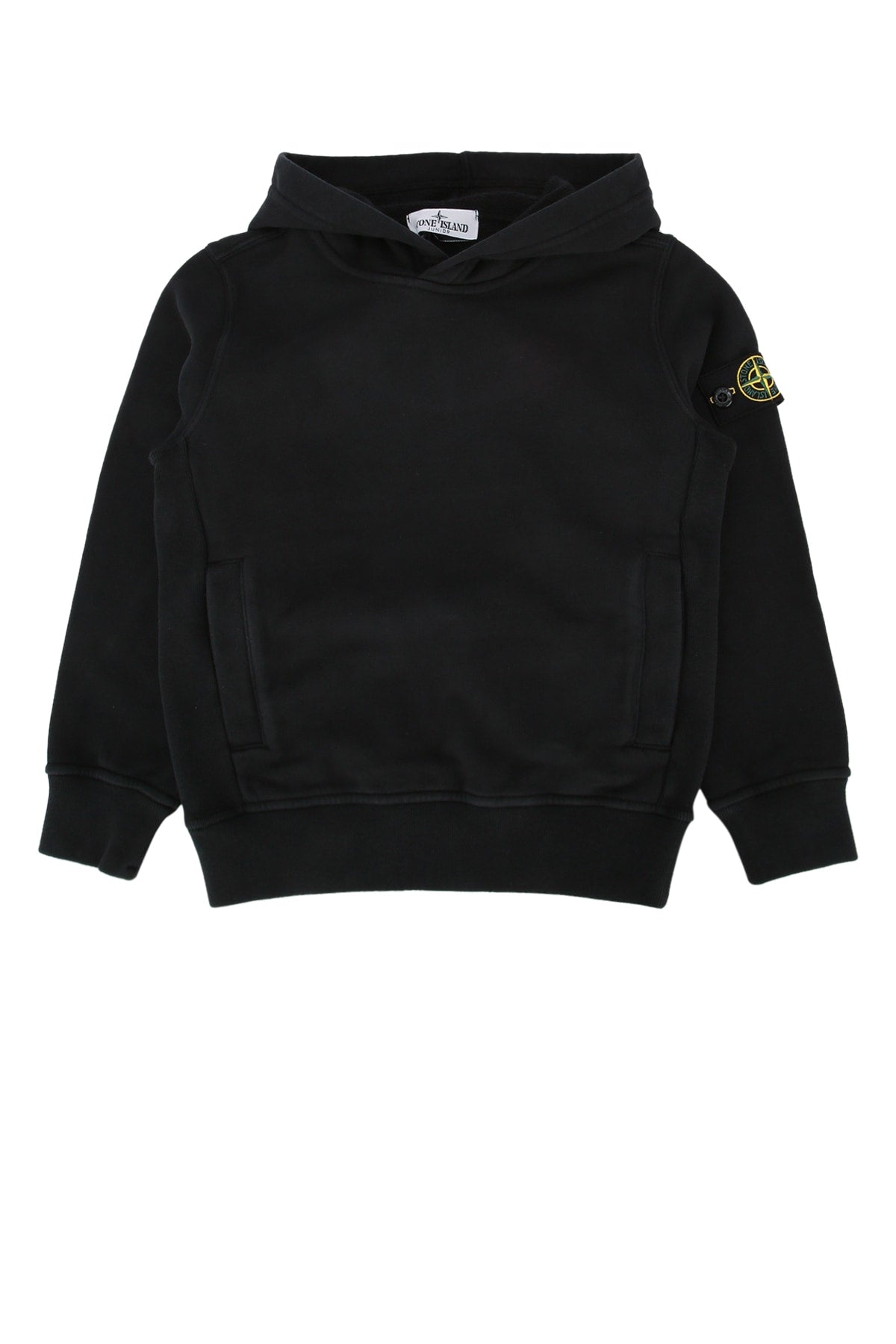 Stone Island Kids Sweater Hoodie — Black