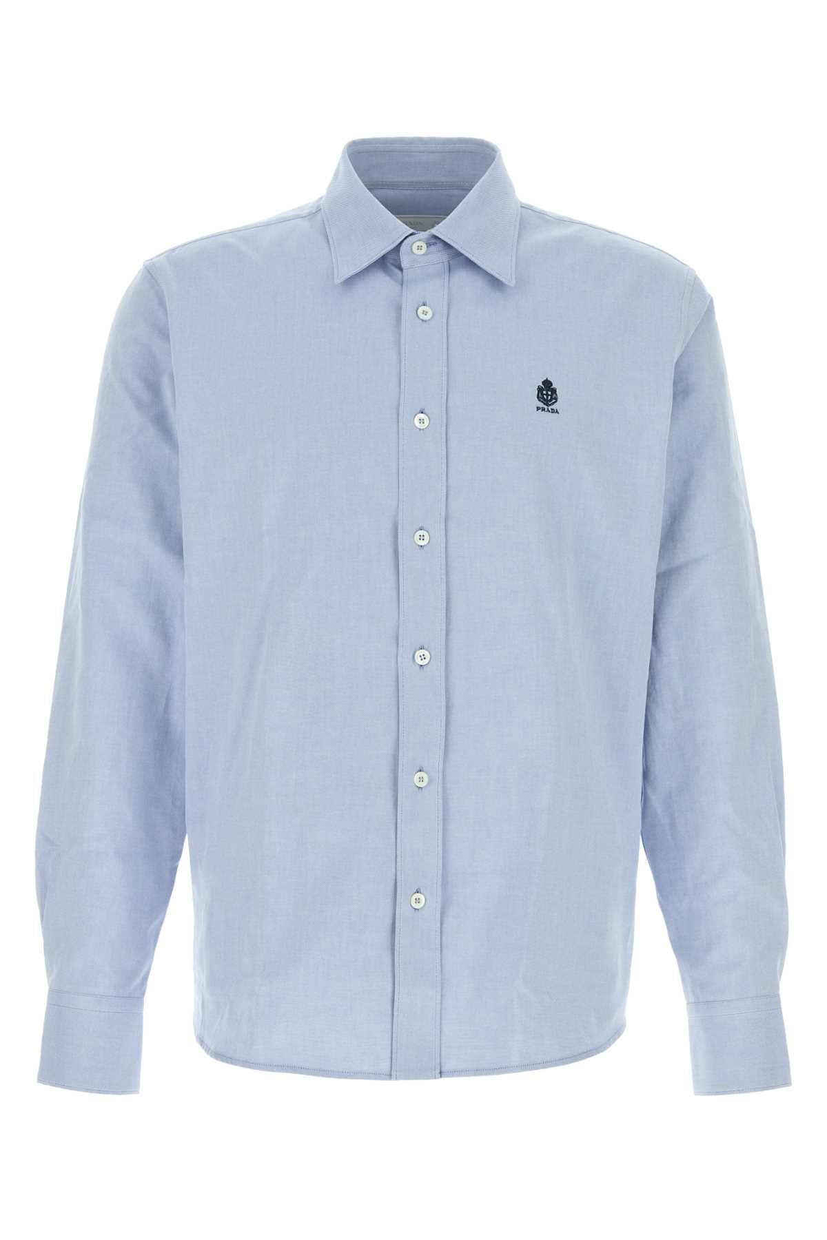 Prada Oxford Cotton Shirt — Blue
