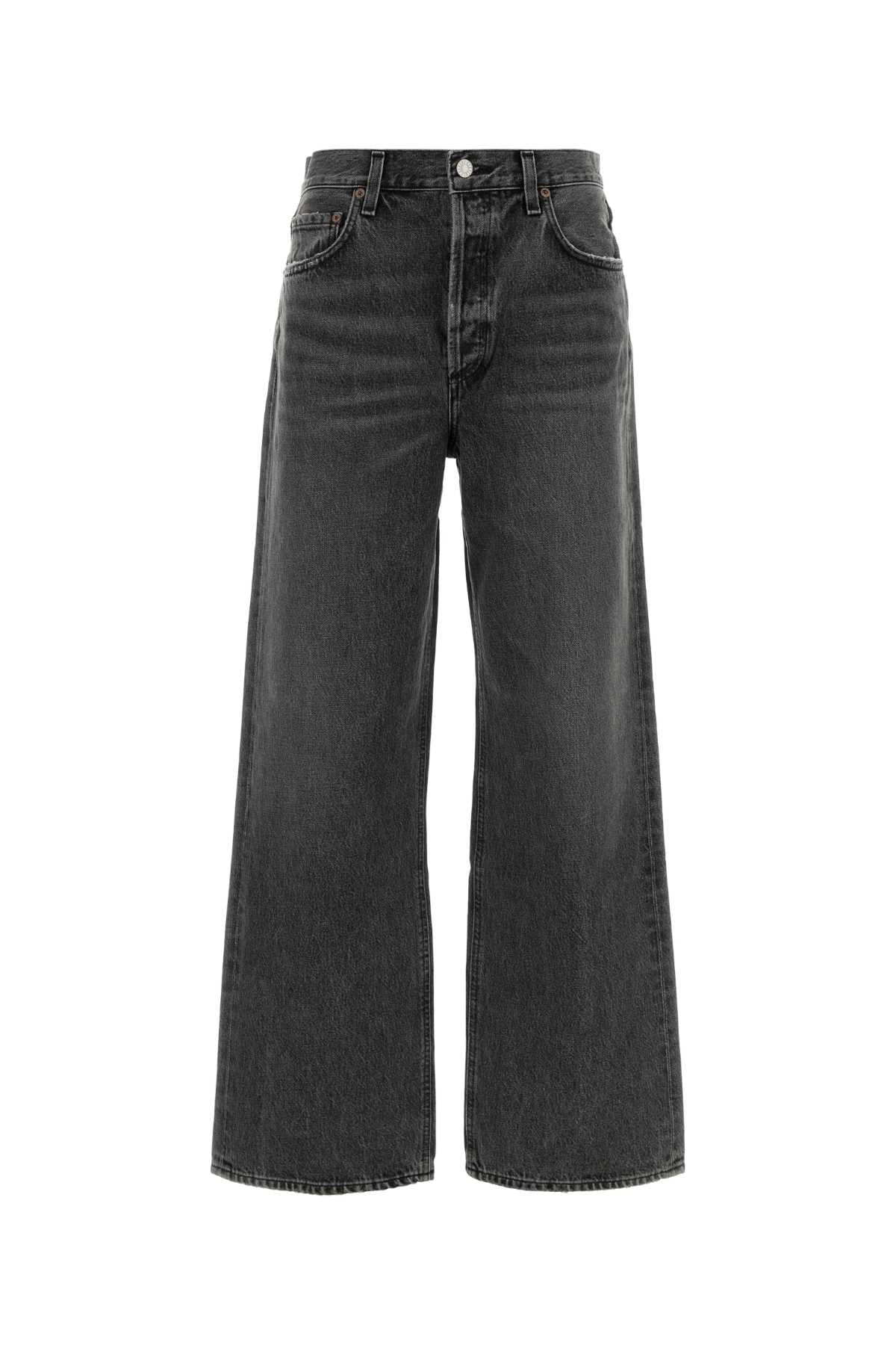 Agolde Slung Jeans — Gray