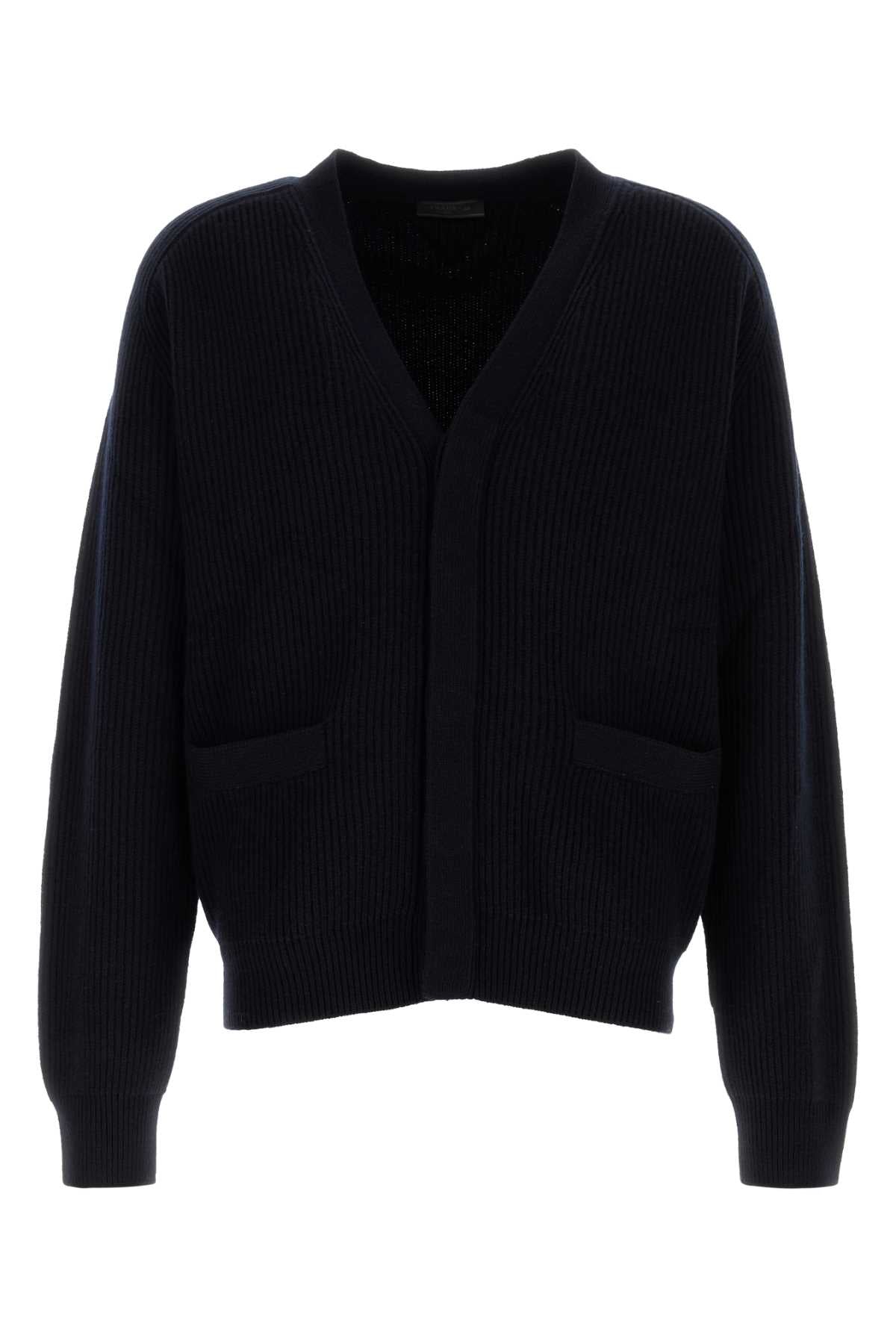 Prada Cashmere Cardigan — Navy