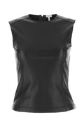 Loewe Leather and Nylon Tank Top — Black