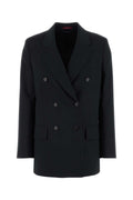 Gucci Wool Double-Breasted Blazer — Blue