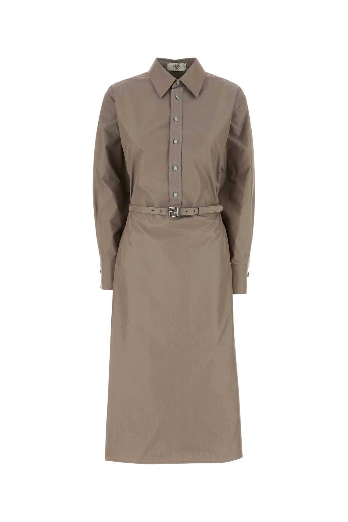 Fendi Dress Shirt Dress — Gray