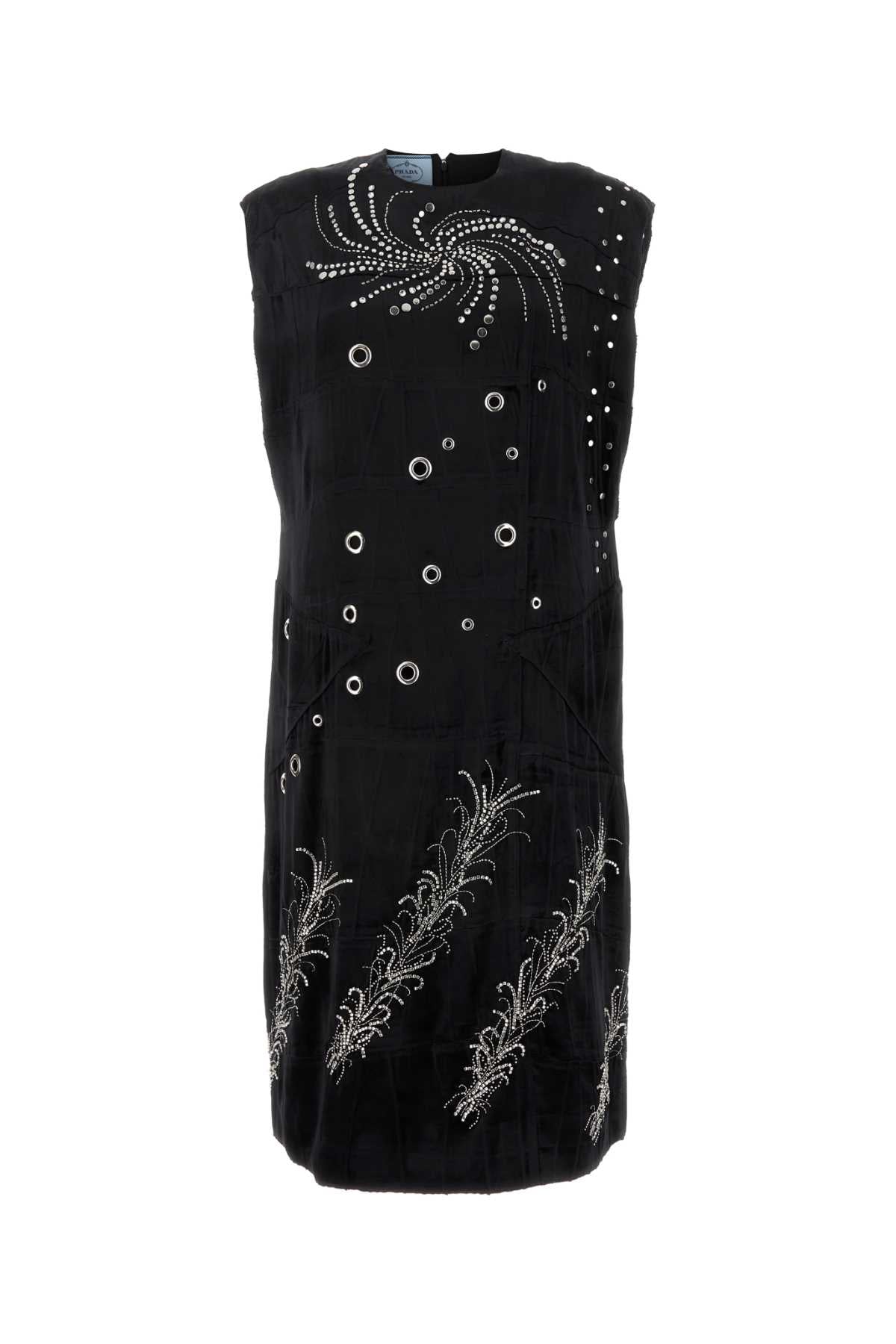 Prada Studded Velvet Dress — Black