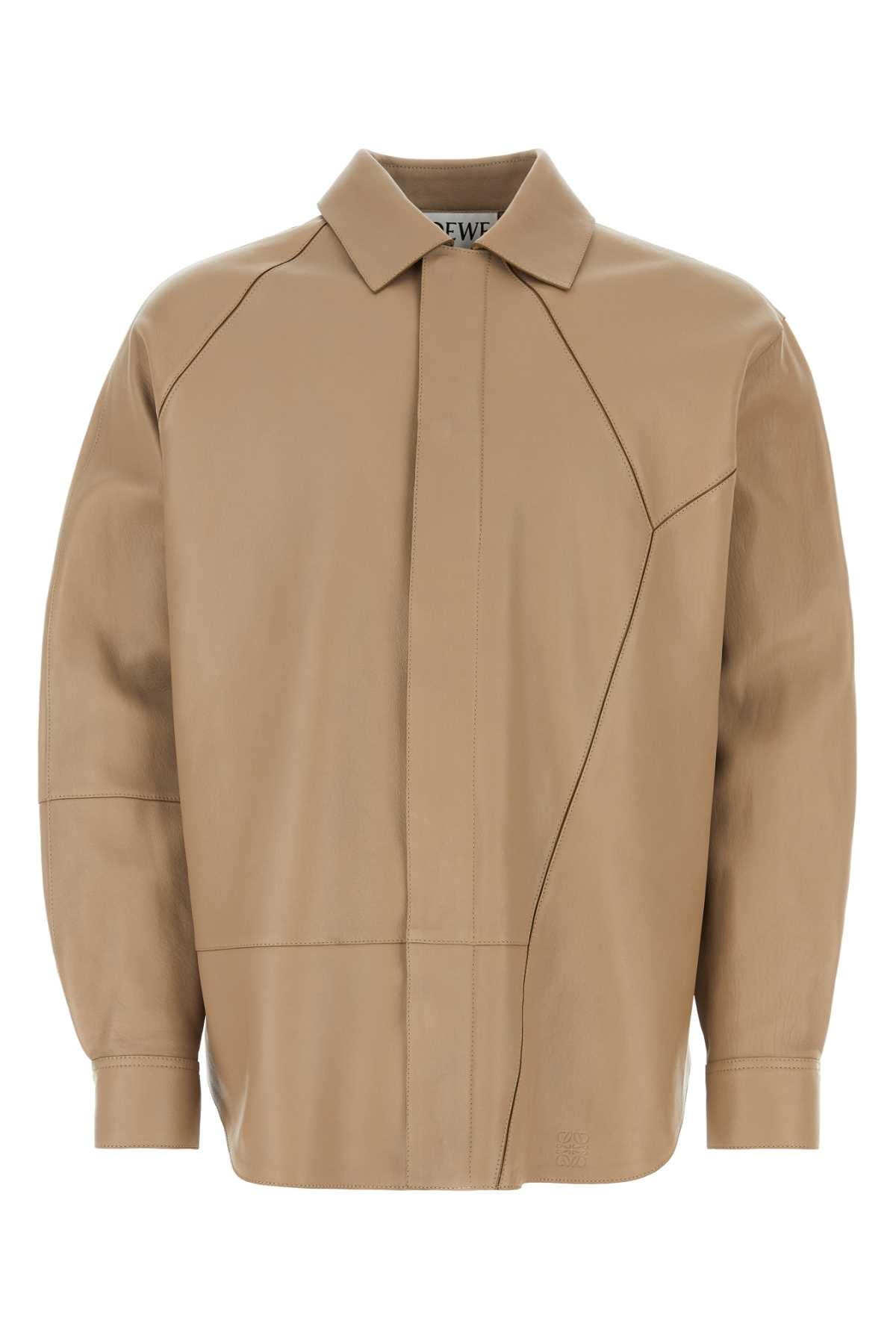 Loewe Leather Jacket — Beige
