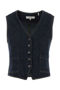 Frame Denim Vest — Blue