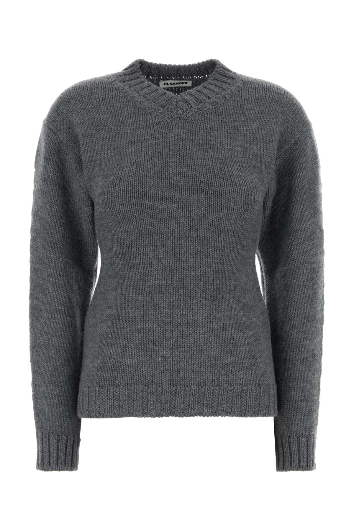 Jil Sander Wool Crewneck Sweater — Gray