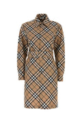 Burberry Check Print Dress — Beige