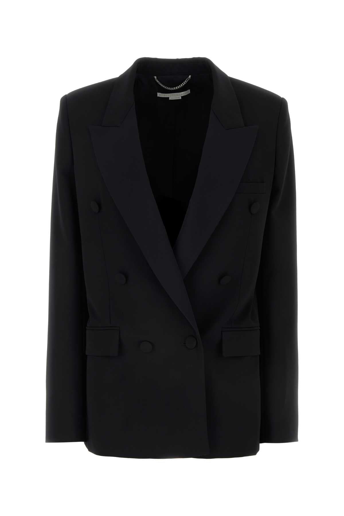 Stella McCartney Double-Breasted Wool Blazer — Black