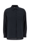 Max Mara Silk Shirt — Navy