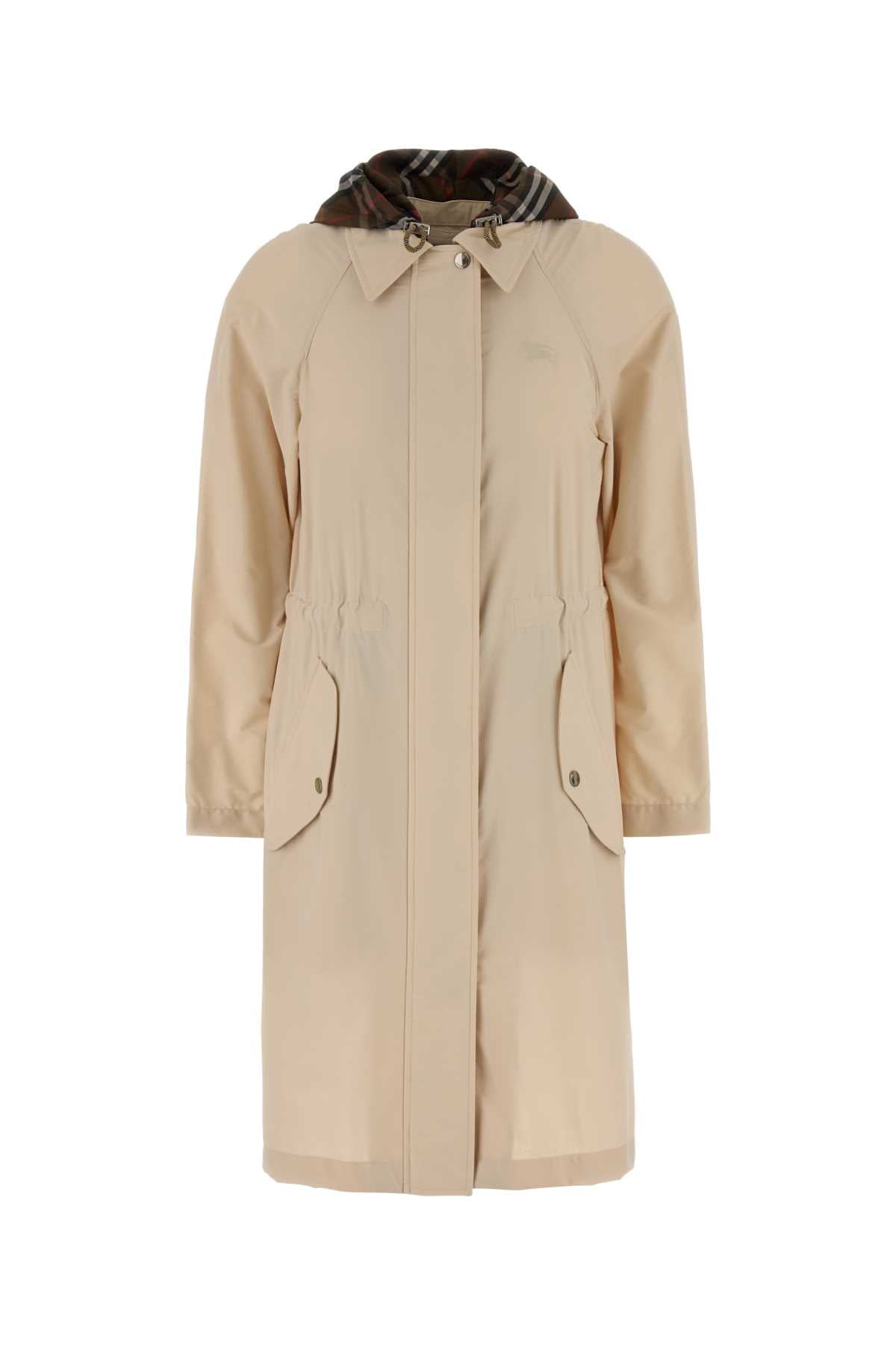 Burberry Stretch Nylon Coat — Beige