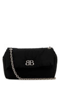 Balenciaga Quilted Nylon Chain-Strap Shoulder Bag — Black