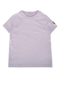 Moncler Jr Logo-Embroidered T-Shirt — Purple