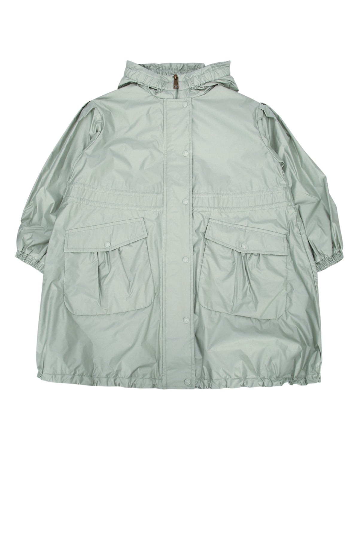 Moncler Jr Afet Long Parka — Cream