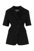 Ganni Cotton Blazer — Black