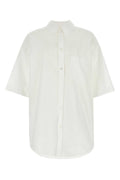 Balenciaga Poplin Oversize Shirt — White