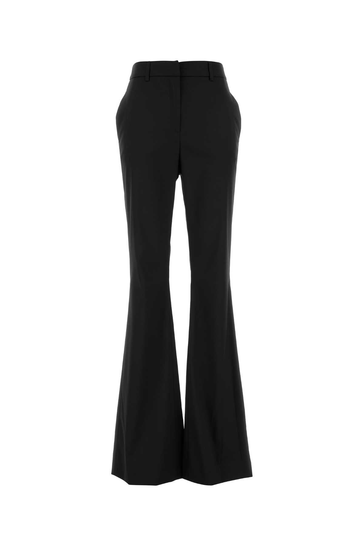Pt Torino High-Waist Flared Trousers — Black