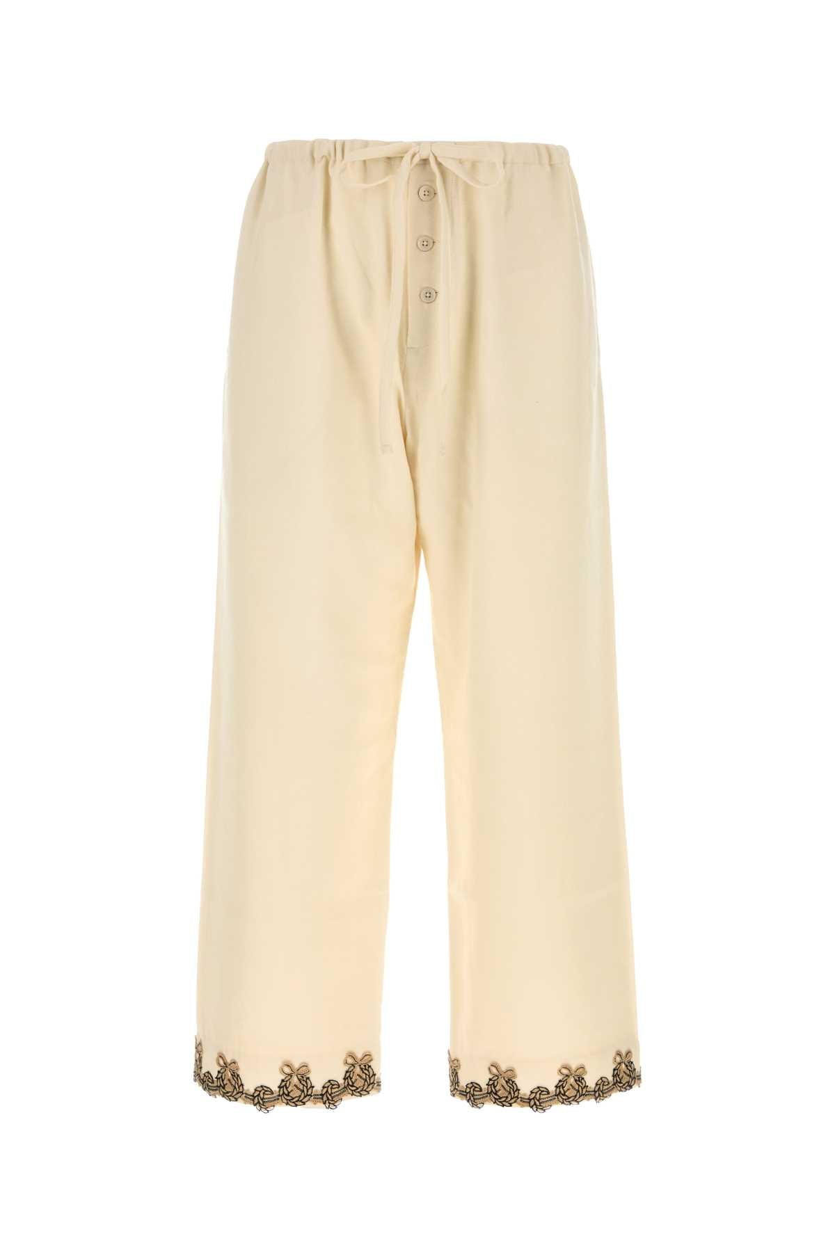 Bode Pajama Joggers — Beige