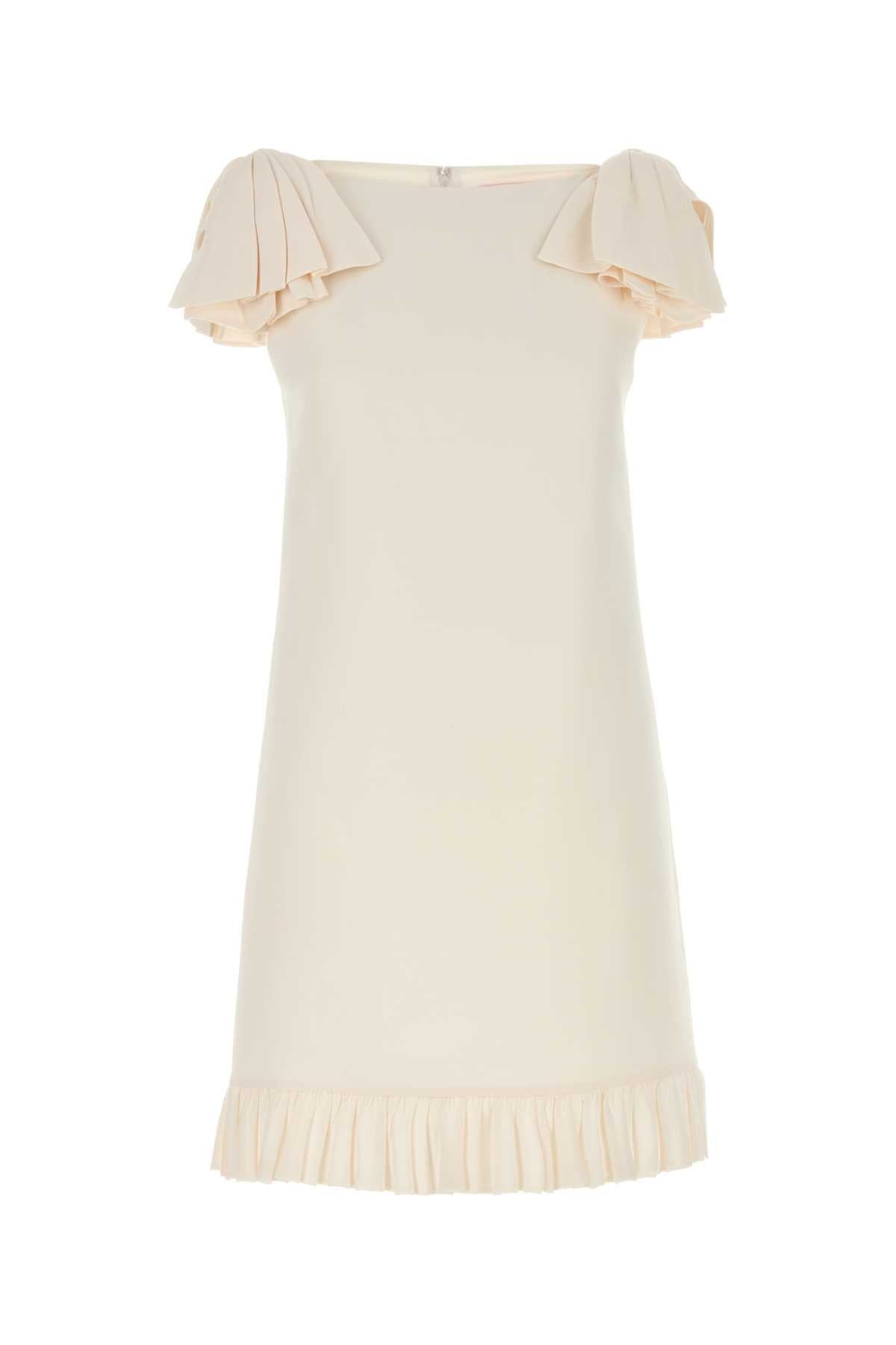 Valentino Garavani Solid Dress — Beige