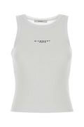 Givenchy Ribbed Cotton Blend Tank Top — White