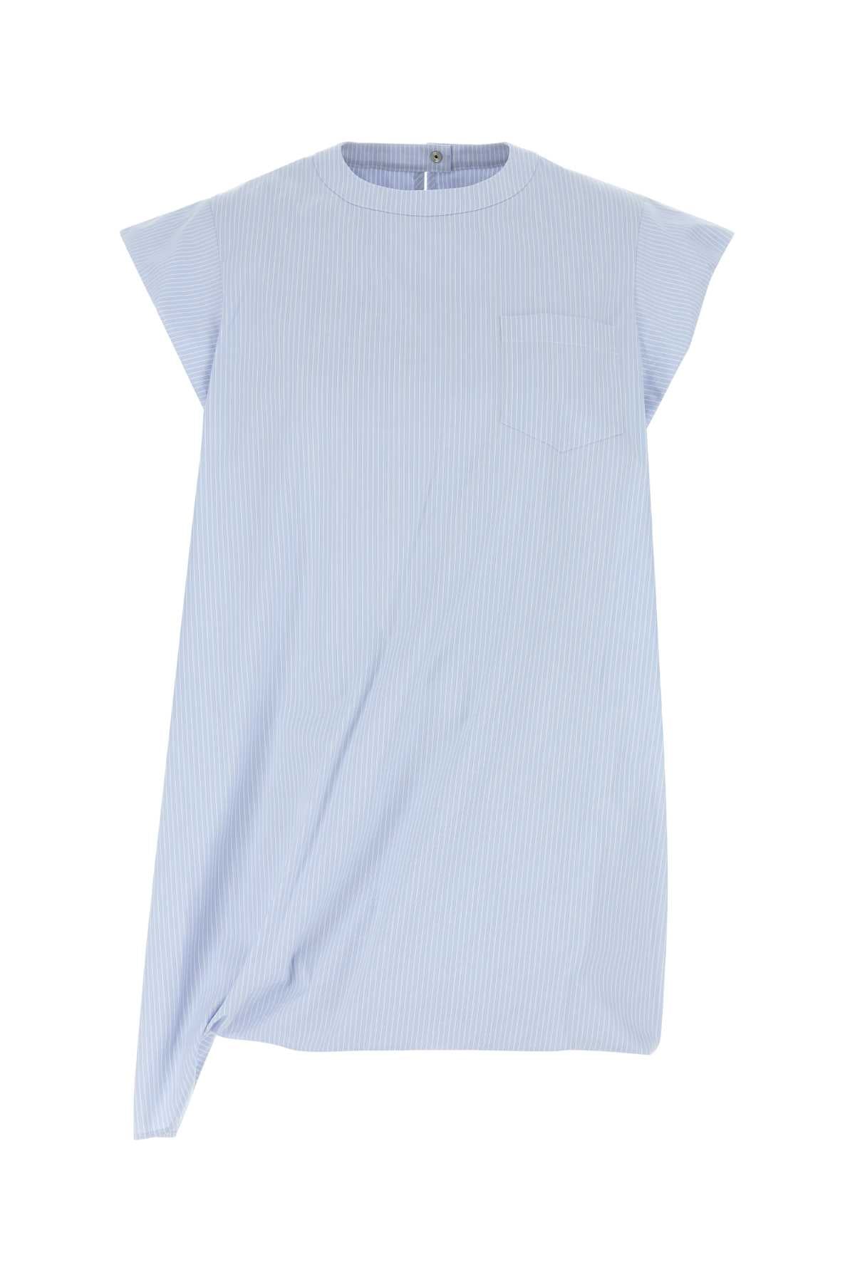 Sacai Poplin Tank Top — Blue