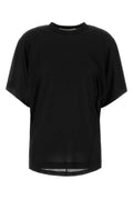 Carven Oversize Silk T-Shirt — Black